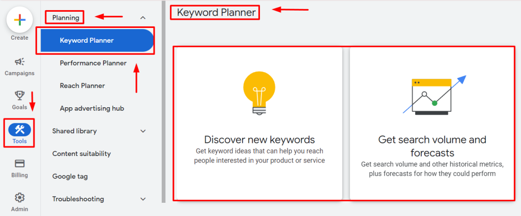  Google Keyword Planner